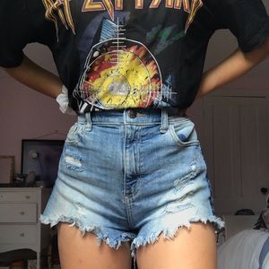 ripped jean shorts